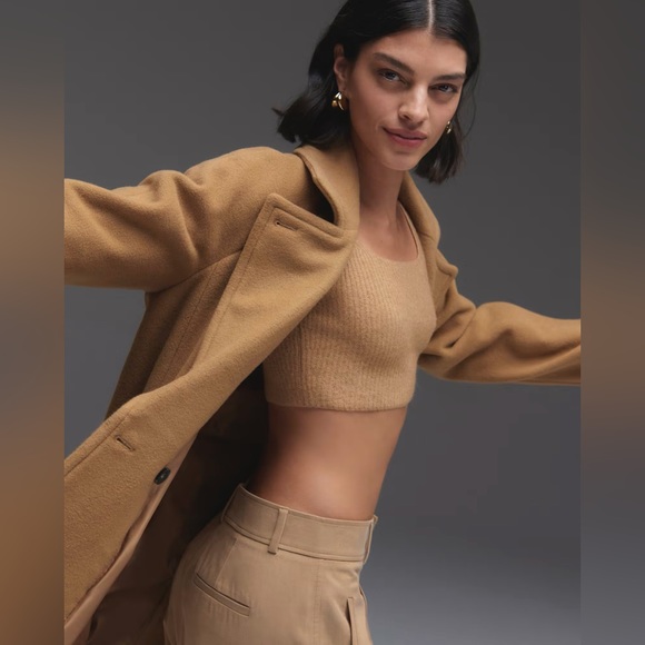 Everlane The Cozy-Stretch Tank In Camel - Picture 7 of 8